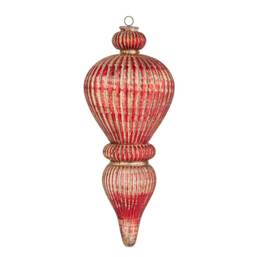 PENDAGLIO VETRO OLIWIA GOCCIA ROSSO H.51